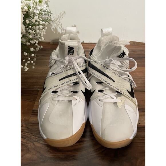 Nike React Hyperset CI2956-100 Women Volleyball Shoes White Black Gum Rare 8.5W - Picture 2 of 12